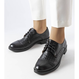 Beżowe półbuty LS5379 Taupe czarne 1