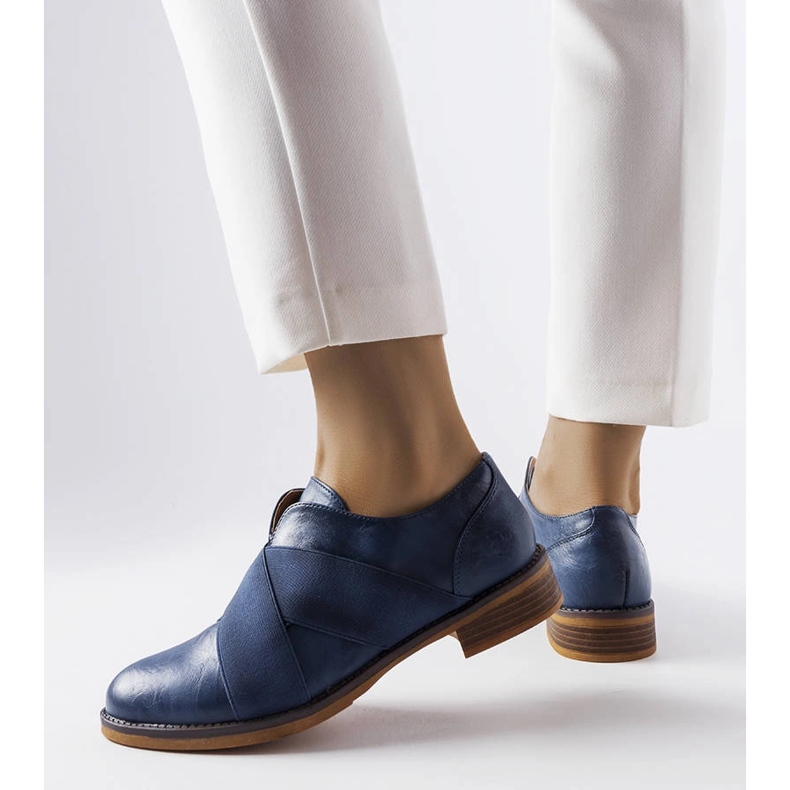 Granatowe półbuty LS5379 niebieskie 1