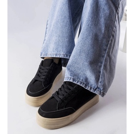 Czarne sneakersy na platformie Amathymes 1