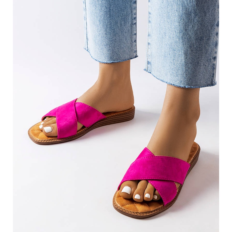 Różowe klapki Tiana 1