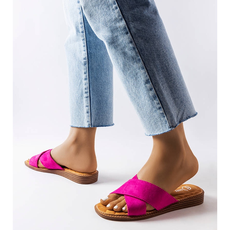 Różowe klapki Tiana 2