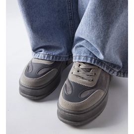 Szare sneakersy na platformie Fabienne 2