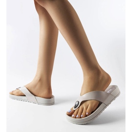 Szare japonki na platformie Elide 2