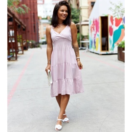 Białe balerinki z kwiatkiem 1