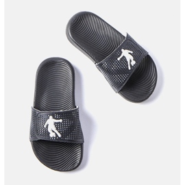 Czarne gumowe klapki dziecięce Athens 1
