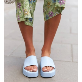 Niebieskie klapki na platformie Orsola 1