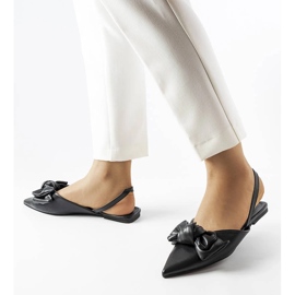 Czarne balerinki z odkrytą piętą Bonarcado 1