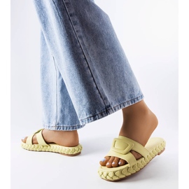 Zielone klapki na platformie Francesco 2