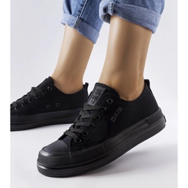 Czarne trampki na platformie Big Star LL274967 1