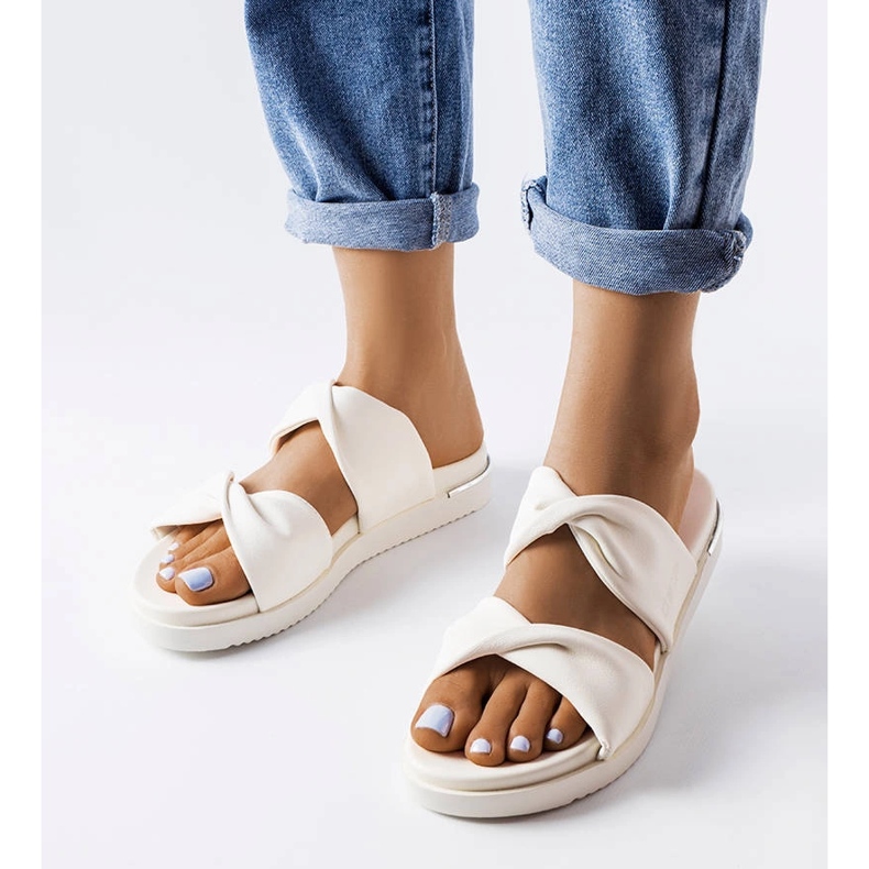 Białe klapki Big Star LL274A121 1