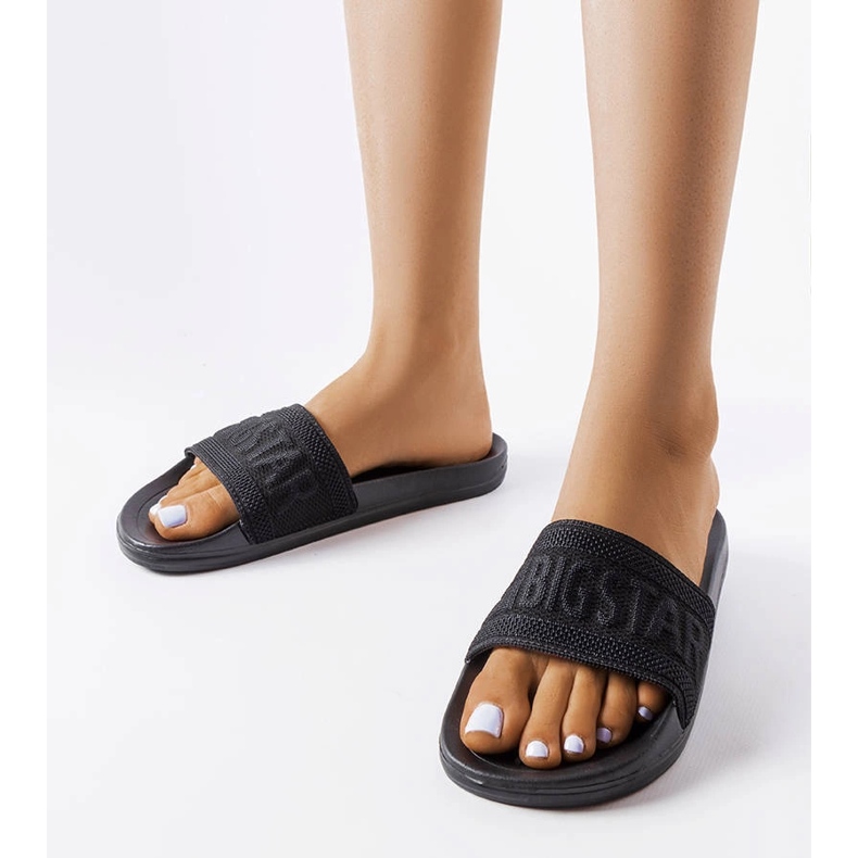 Czarne klapki Big Star LL274A158 1