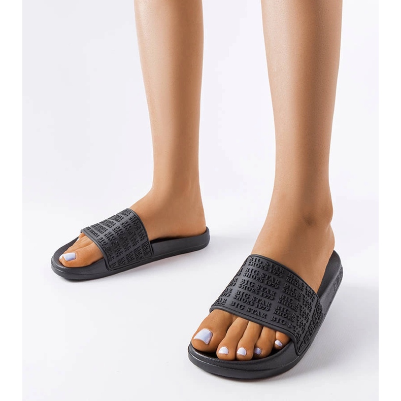 Czarne klapki Big Star LL274A147 1