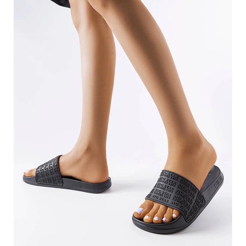 Czarne klapki Big Star LL274A147 2