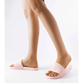 Różowe klapki Big Star LL274A151 2