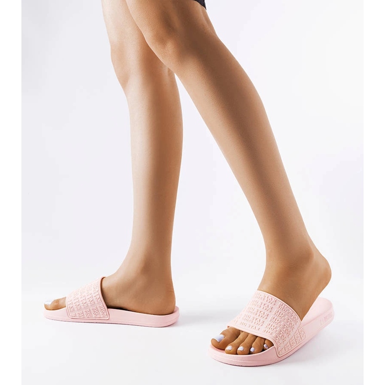 Różowe klapki Big Star LL274A151 2