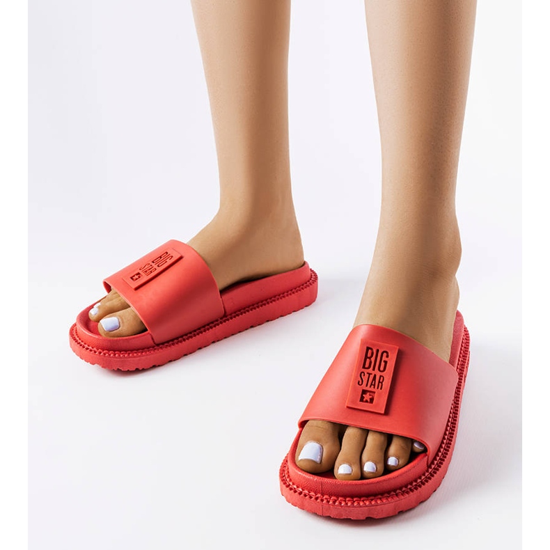 Czerwone klapki Big Star LL274430 1