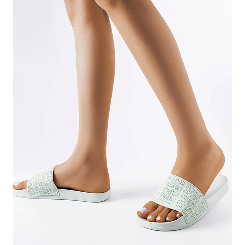 Zielone klapki Big Star LL274A150 2