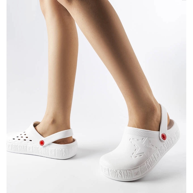 Białe klapki Big Star II275003 2