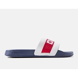 Biało-granatowe klapki Big Star LL174455 białe 2