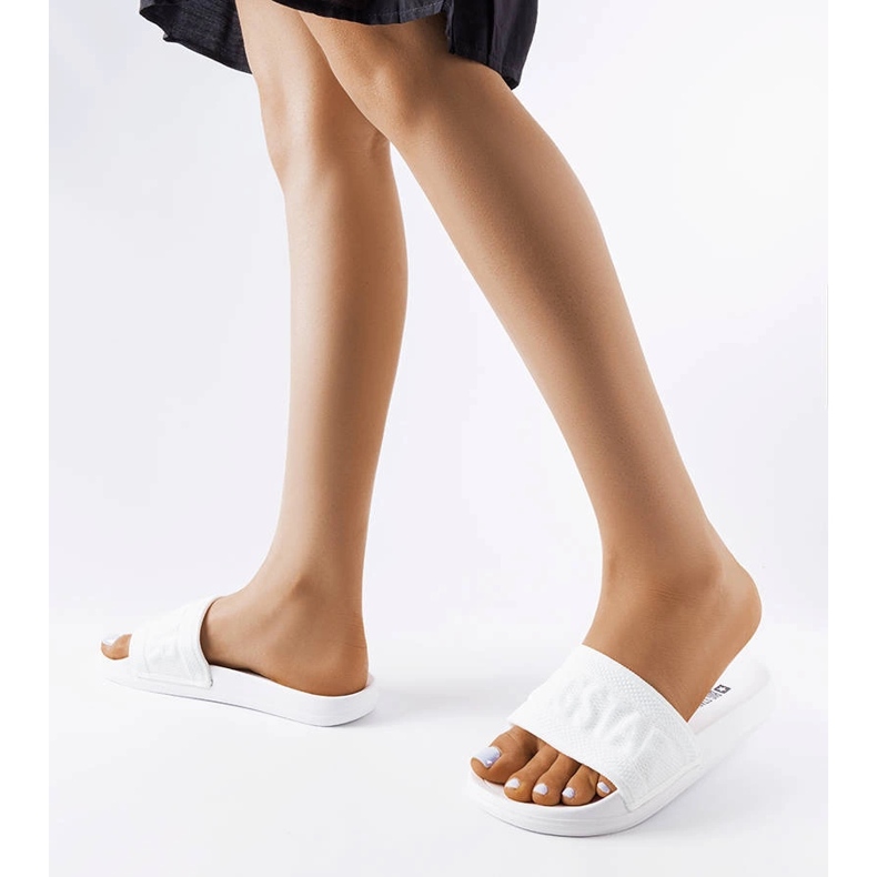 Białe klapki Big Star LL274A159 1