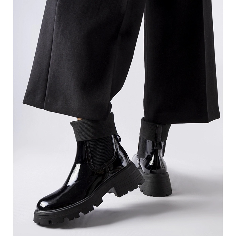 Czarne wsuwane botki workery Breolungi 1