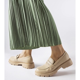 Beżowe eleganckie mokasyny Puccianiello beżowy 1