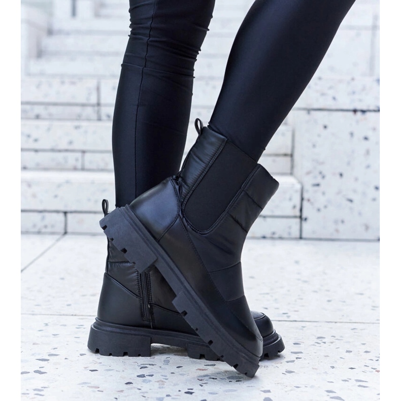 Czarne ocieplane śniegowce Galvani 2