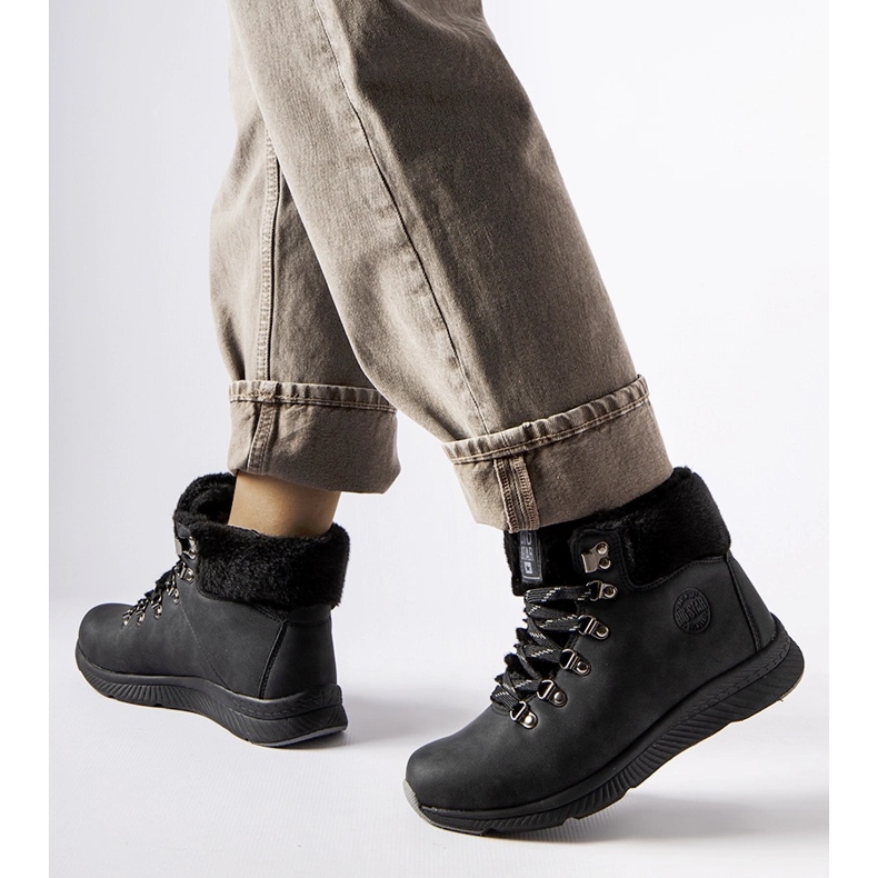 Czarne trapery ocieplane Big Star MM274488 1