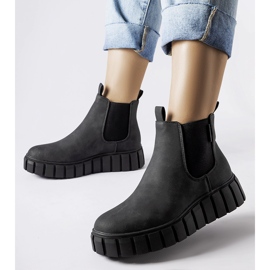 Czarne wsuwane botki Big Star MM274324 1