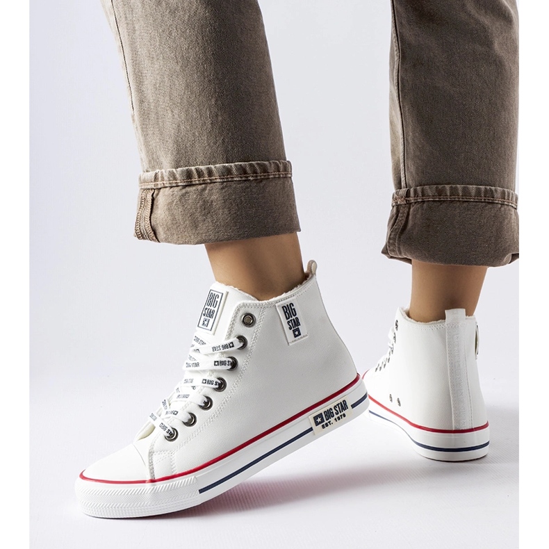 Białe ocieplane trampki Big Star KK274597 1