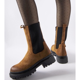 Brązowe ocieplane wysokie trapery Bernardo 1