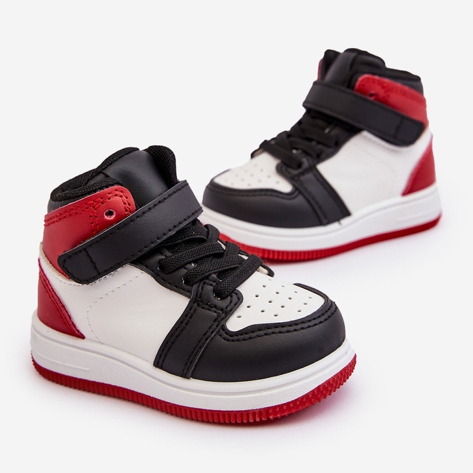 Wysokie Dziecięce Buty Sportowe Biało-Czerwone Teredite białe 1