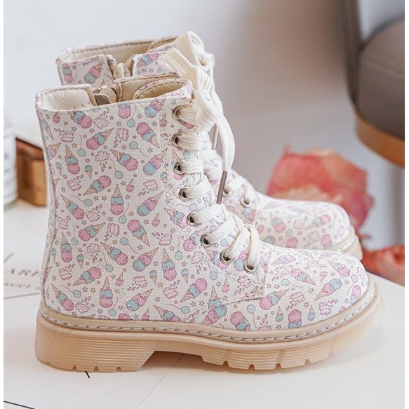 Ocieplane Botki Dziecięce Na Suwak Beżowe Dolida beżowy 1