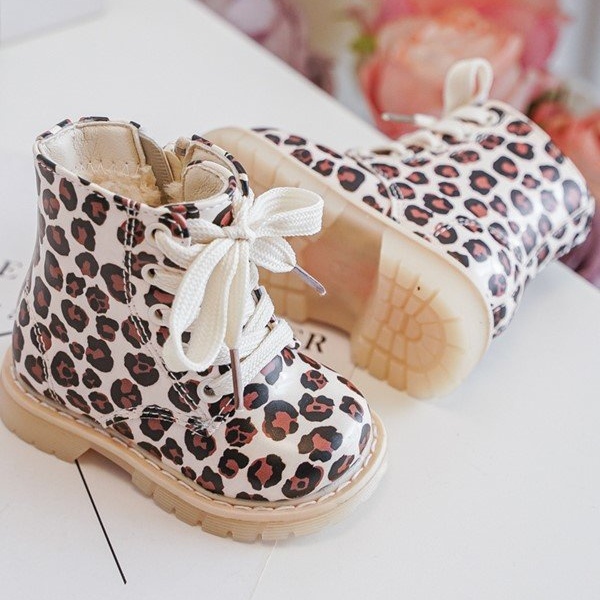 Ocieplane Botki Dziecięce Na Suwak Beżowo-Brązowe Dolida beżowy 2