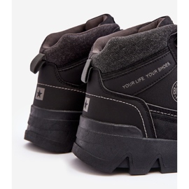 Męskie Buty Trekkingowe Czarne Big Star MM174016 2