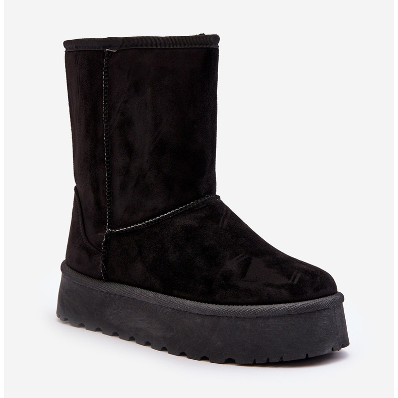 PS1 Damskie Śniegowce Ocieplone Futerkiem Czarne Abrams 1