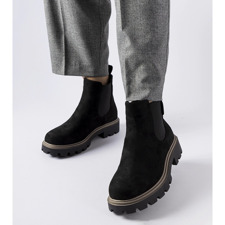 Czarne botki ocieplane Big Star MM274372 1