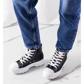 Czarne trampki na platformie Curley 1