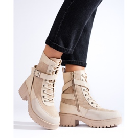 W. Potocki Workery damskie Potocki beżowe beżowy 1