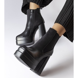 Inna Czarne botki na wysokim słupku Copertino 1