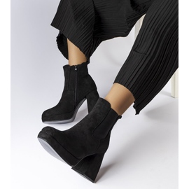 Czarne botki eko-zamsz Province 1