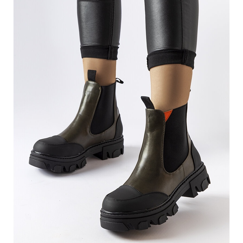 Zielone wsuwane botki Sibyla 1