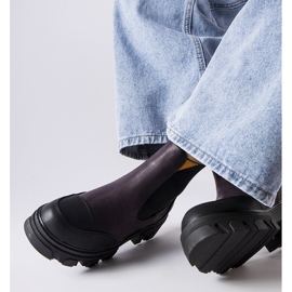 Czarno-fioletowe wsuwane botki Sibyla 2