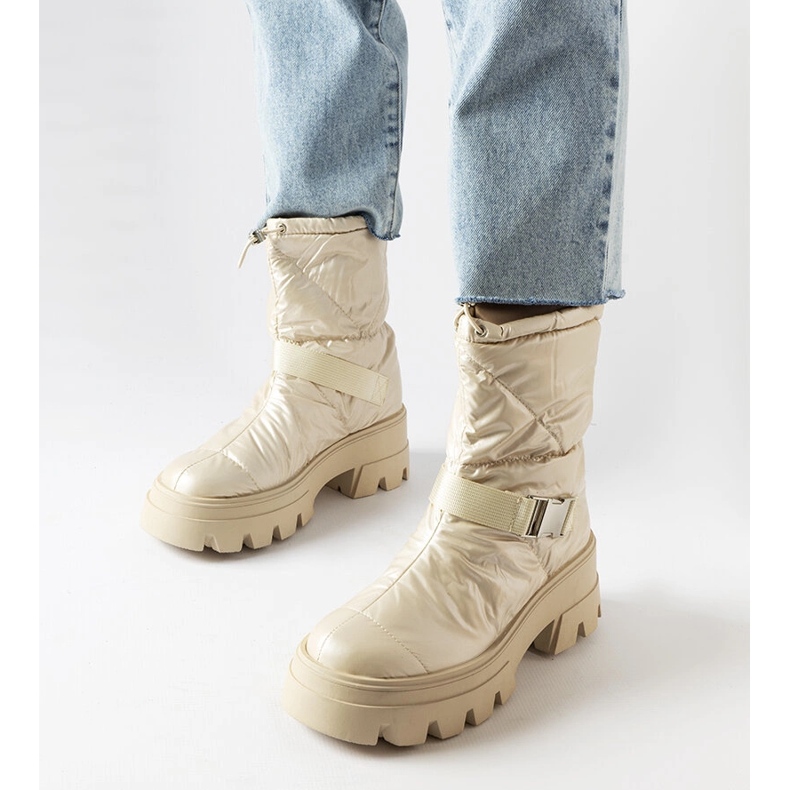 Beżowe śniegowce Ambretta beżowy 1