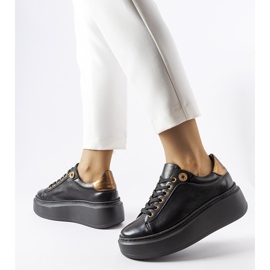 Beżowe półbuty LS5379 Taupe czarne 1