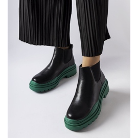 Czarne botki na kolorowej platformie Marinone 1