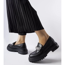 Czarne mokasyny z cyrkoniami Hartford 1