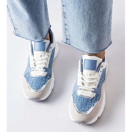 Niebiesko-białe buty ze srebrnym zdobieniem Rio 1