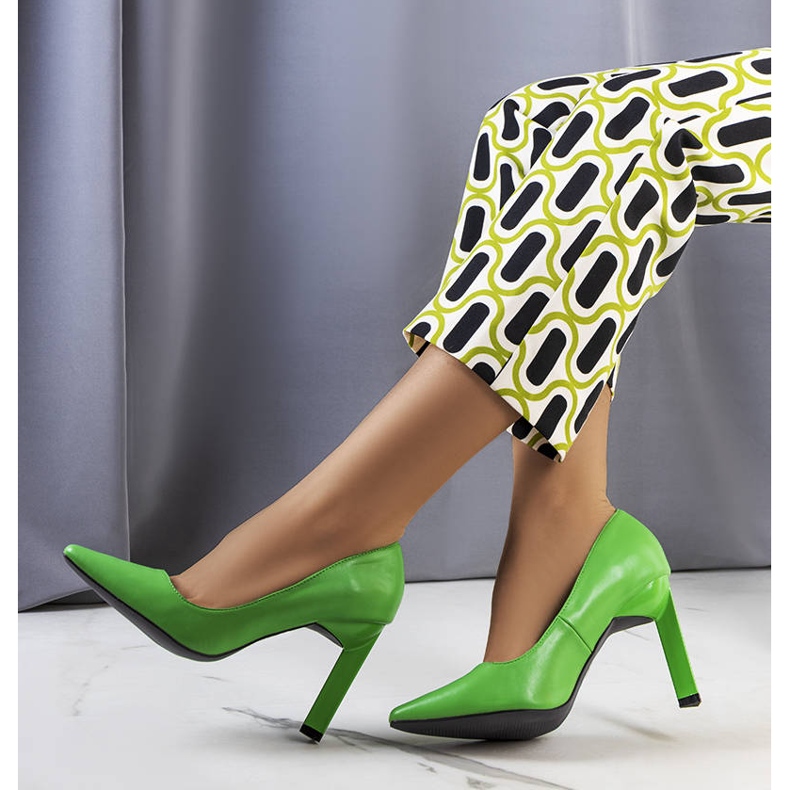 PA1 Zielone czółenka na obcasie Kilda 1