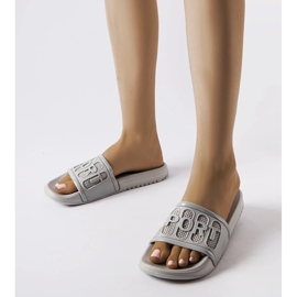 Szare gumowe klapki Moiariello 1